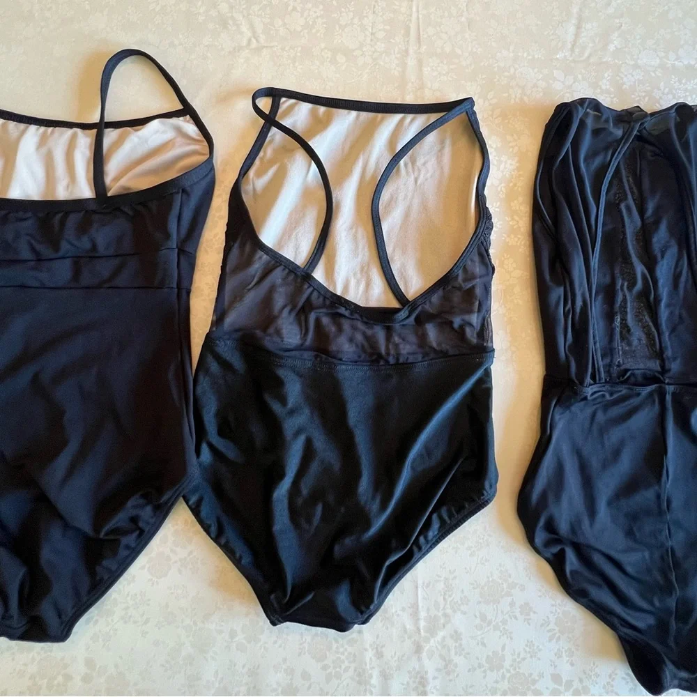 3 Dance Leotards Black size small - Picture 2 of 5